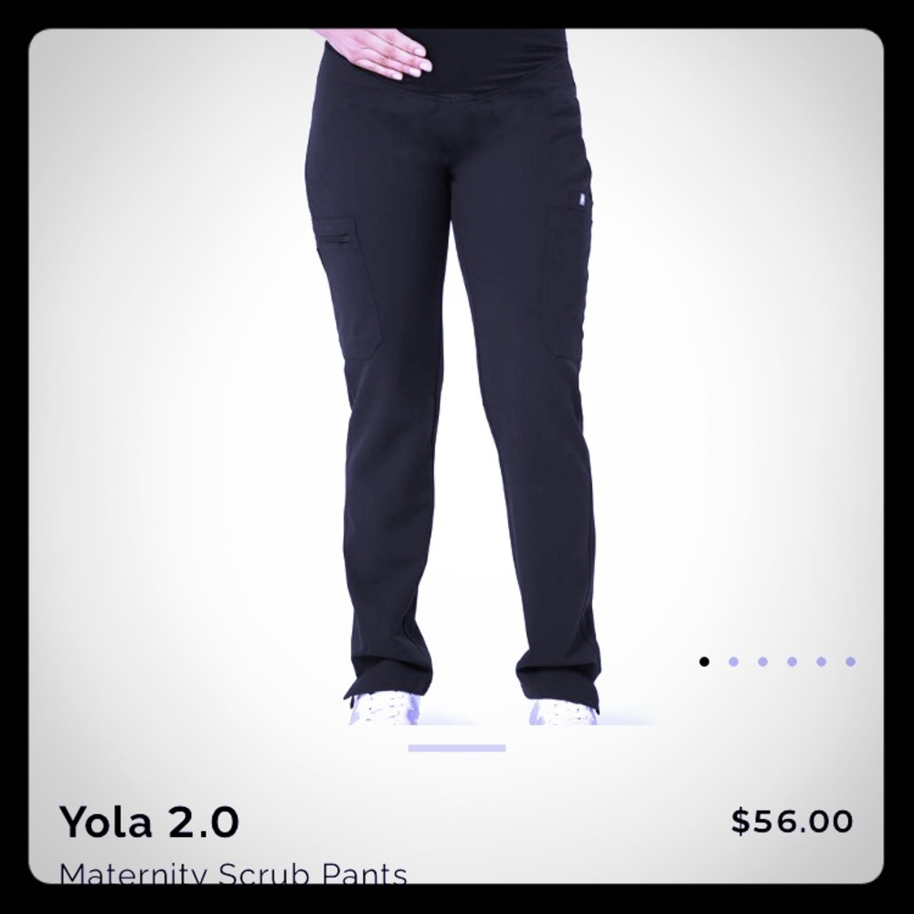 Yola maternity scrubs black size large